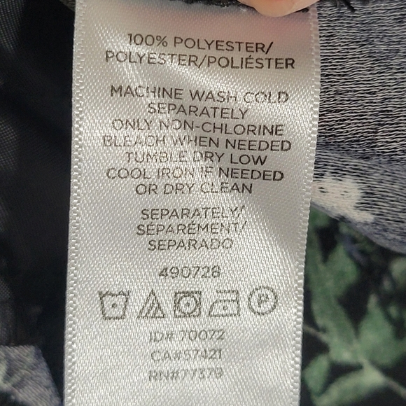 Ann Taylor Women's Floral Wide Leg Crop Trouser Parts Size 6 Flowy Black - Picture 11 of 11